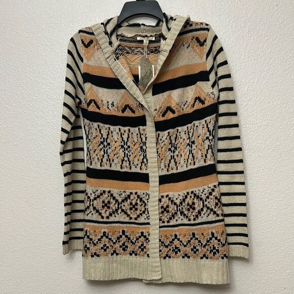 Hem & Thread Hooded Wool Blend Cardigan NWT - Picture 1 of 7